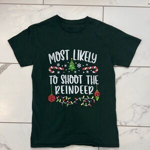 Green Christmas Graphic T-Shirt